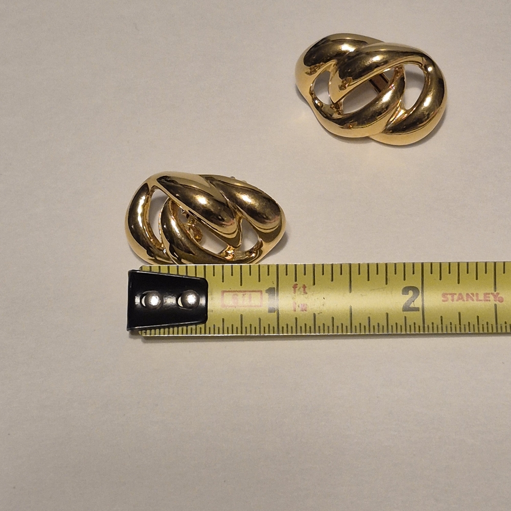 Napier Gold-Tone Knot Earrings - Picture 5 of 5